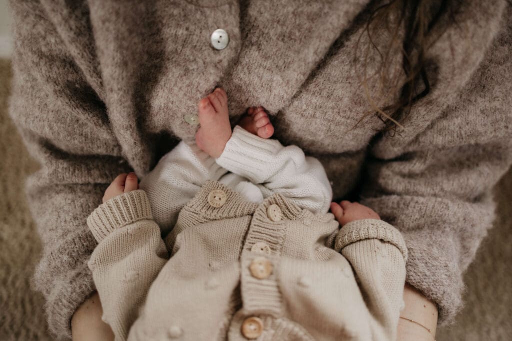 Voetjes van een pasgeboren baby